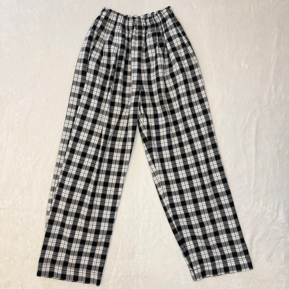 Zara Black White Plaid Pants Kids 13-14Y